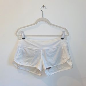 Lululemon White Speed Up Short
